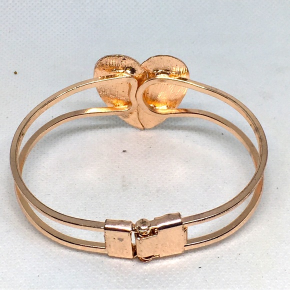 Isabella M Hinged Rose Gold Heart With Tears Bracelet, IOB - Picture 4 of 4